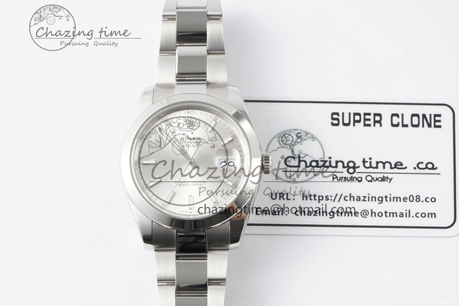 1227 DateJust 41 SS Polished Bezel KING 1:1 Best Edition 904L Steel Silver Stick Dial on Oyster Bracelet VR Flexible 2167